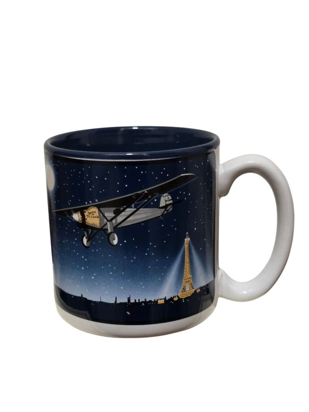 1988 Smithsonian Air Space Museum Spirit of St. Louis Airplane Coffee Mug